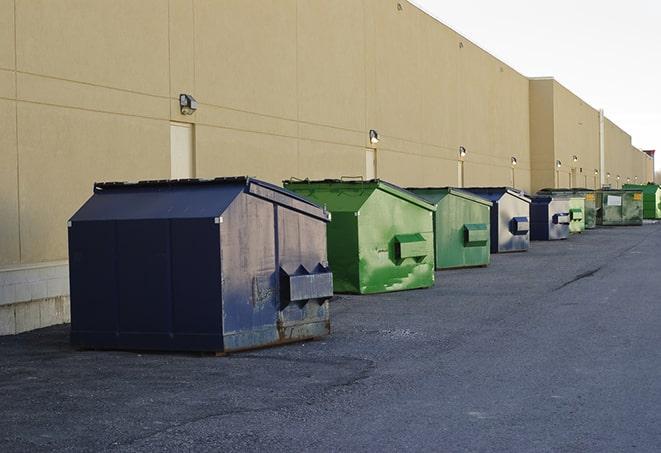 waste management containers at a worksite in Alamo